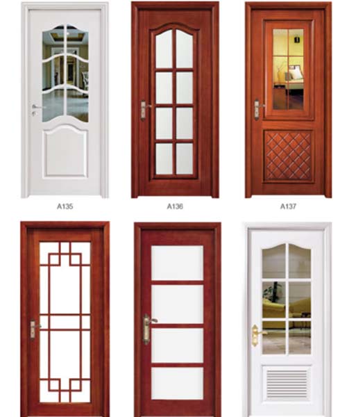 佰富彩实木玻璃门